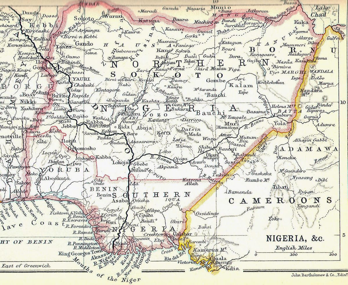 Karte von alt-nigeria