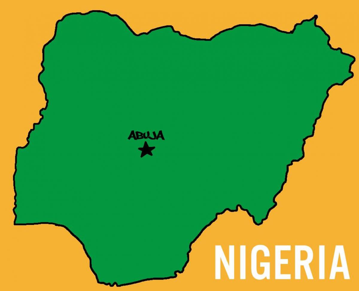Karte der Hauptstadt von nigeria 