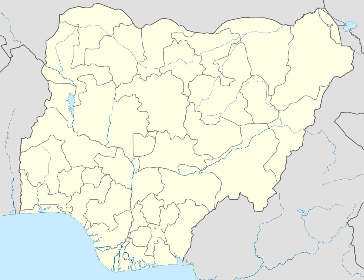Karte der Wüstenbildung in nigeria