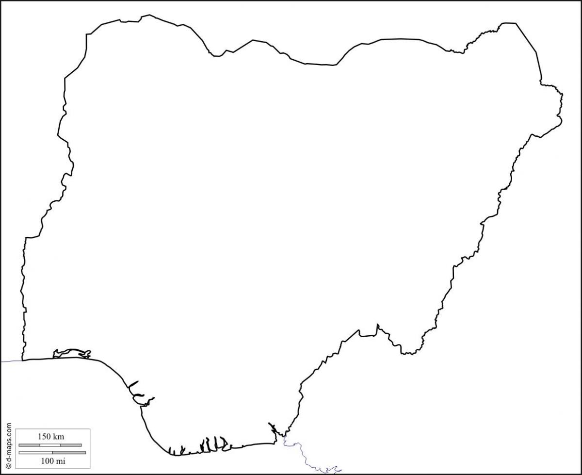 Nigeria Karte Umriss Karte Von Nigeria Gliederung West Afrika Afrika