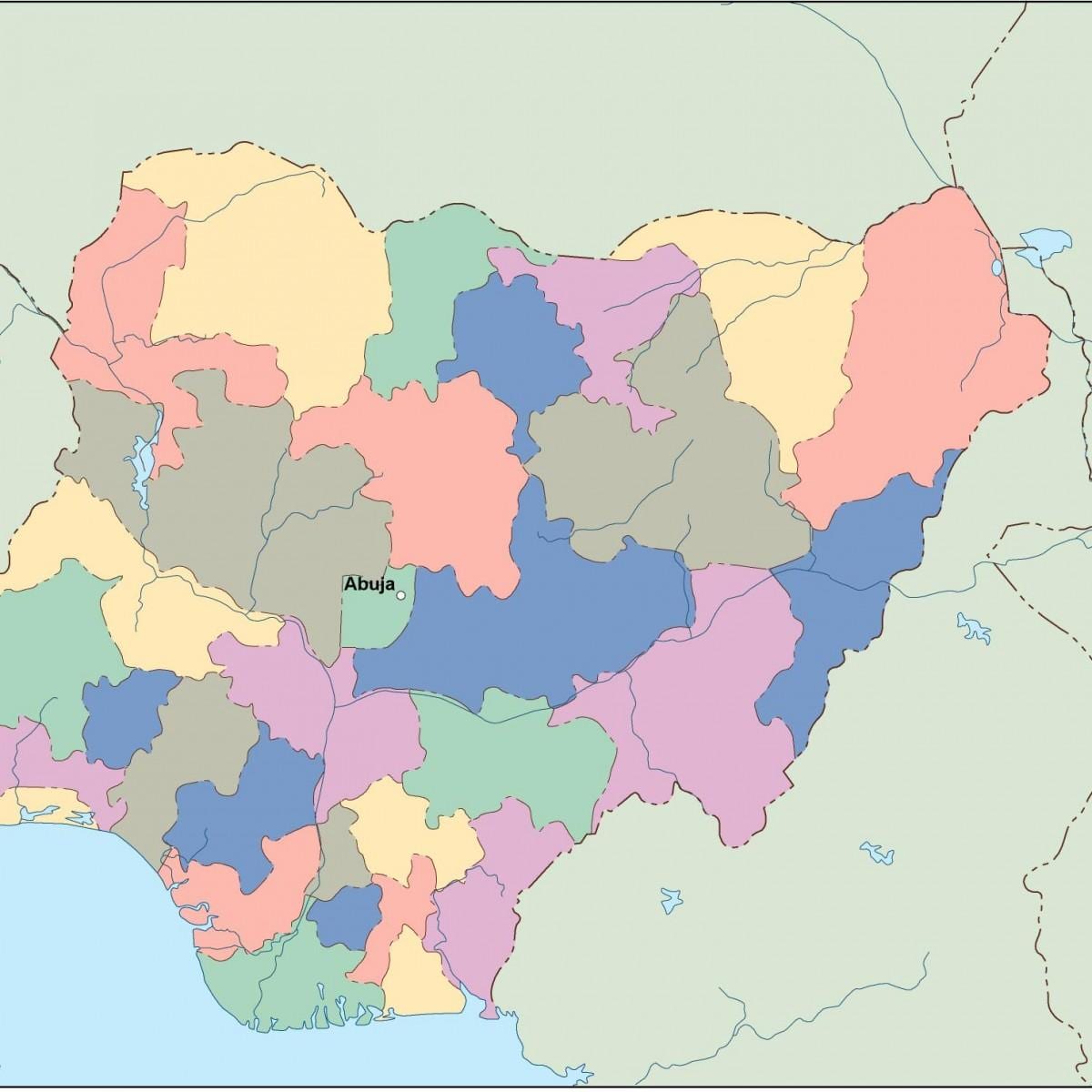 Karte von nigeria-Vektor