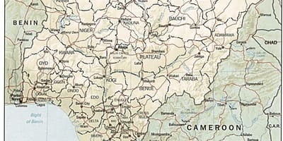 Karte von atlas nigeria