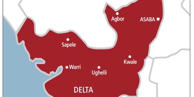 Delta, nigeria Karte anzeigen