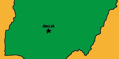 Karte der Hauptstadt von nigeria 