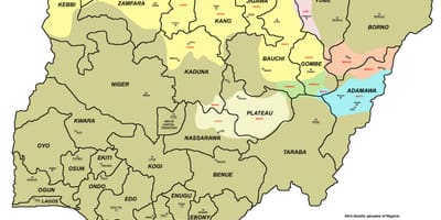 Karte von nigeria zeigen, die 36 Staaten und Ihre Hauptstädte