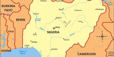 Karte von nigeria zeigen, Fluss niger und benue