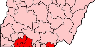 Karte von Süd-Süd-nigeria