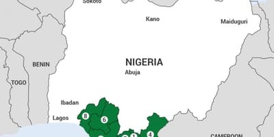 Karte von niger delta Karte in nigeria