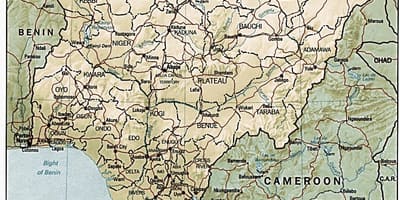 Geographische Karte von nigeria