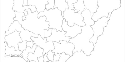 Leere Karte von nigeria