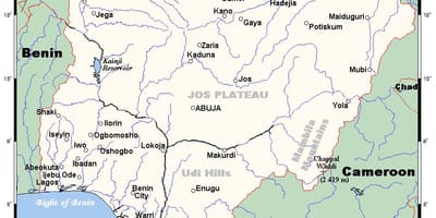 Flüsse in nigeria Landkarte