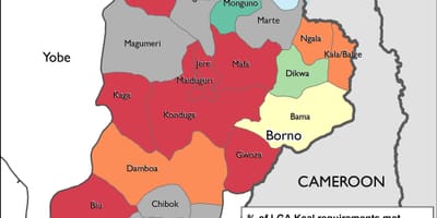 Karte von Nordost-nigeria